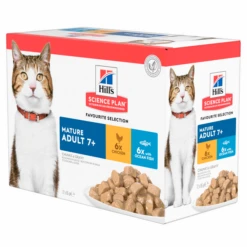 Hills Hill’s Feline Maaltijdzakjes Senior Multipack – Kattenvoer – Kip 12×85 G