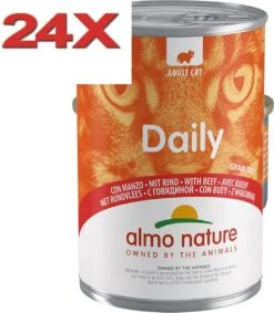 Almo Nature Dailymenu – Kattenvoer Blik – Rund – 24x400gr
