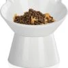 Voerbak Voor Katten, Kattenbak Verhoogd Met 15 Graden Kantelend Design, Kattenbak Voor Katten, Honden, Puppyvoer En Water, Eetbak Voor Katten Zijn Gemakkelijk Te Reinigen, Beschermt De Nek, Wit -Kattenvoer Verkoopwinkel 1059x1200