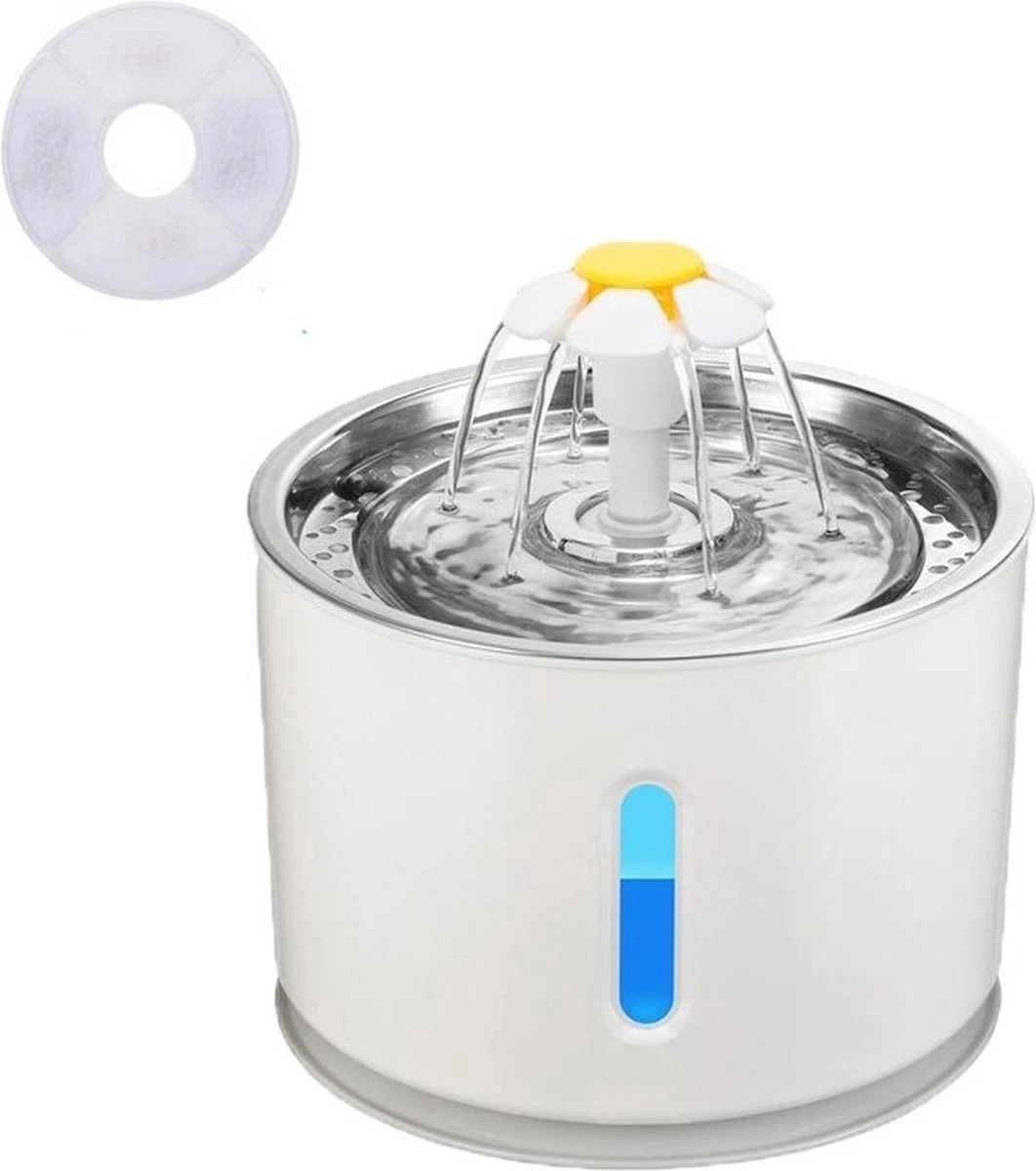 Drinkfontein – Fontein Voor Huisdieren – Kattenfontein – Huisdieren Speeltje – Zilver – Incl. 1 Filter 3 Drinkfontein – Fontein Voor Huisdieren – Kattenfontein – Huisdieren Speeltje – Zilver – Incl. 1 Filter