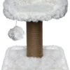 Topmast Krabpaal Fluffy Carasco – Wit – 39 X 39 X 40 Cm – Made In EU – Krabpaal Voor Katten – Met Kattenmand – Sterk Sisal Touw -Kattenvoer Verkoopwinkel 1069x1200