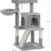 Kattenboom – Met Groot Platform – Met Grot – Speelhuisje – Klimboom Voor Katten – Grey -Kattenvoer Verkoopwinkel 1079x1200