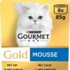 Gourmet Gold Mousse – Kattenvoer Natvoer – Kip, Zalm, Niertjes & Konijn – 48 X 85 G -Kattenvoer Verkoopwinkel 1105x1200