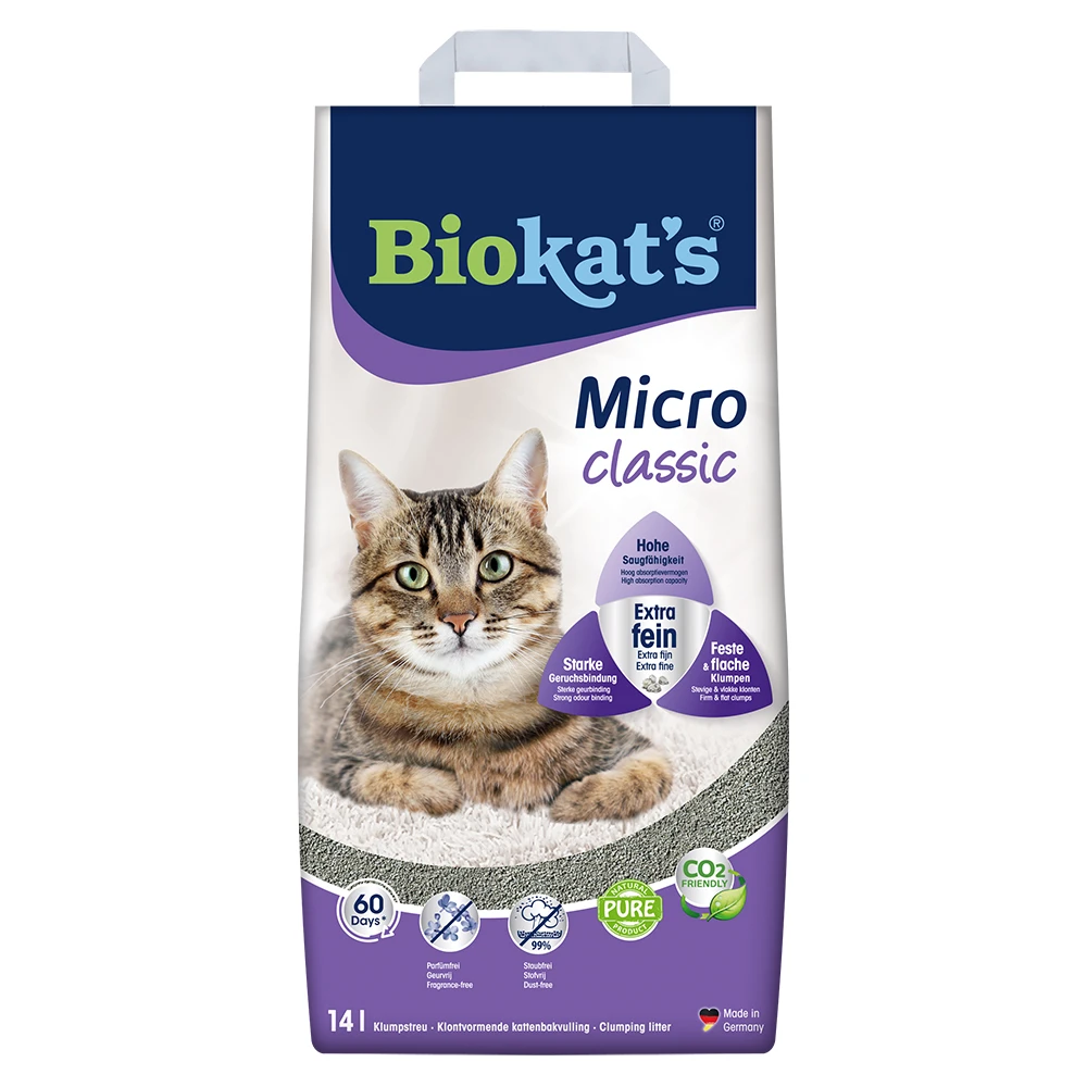 Biokat’s Micro Kattenbakvulling – Dubbelpak: 2 X 14 L 3 Biokat’s Micro Kattenbakvulling – Dubbelpak: 2 X 14 L