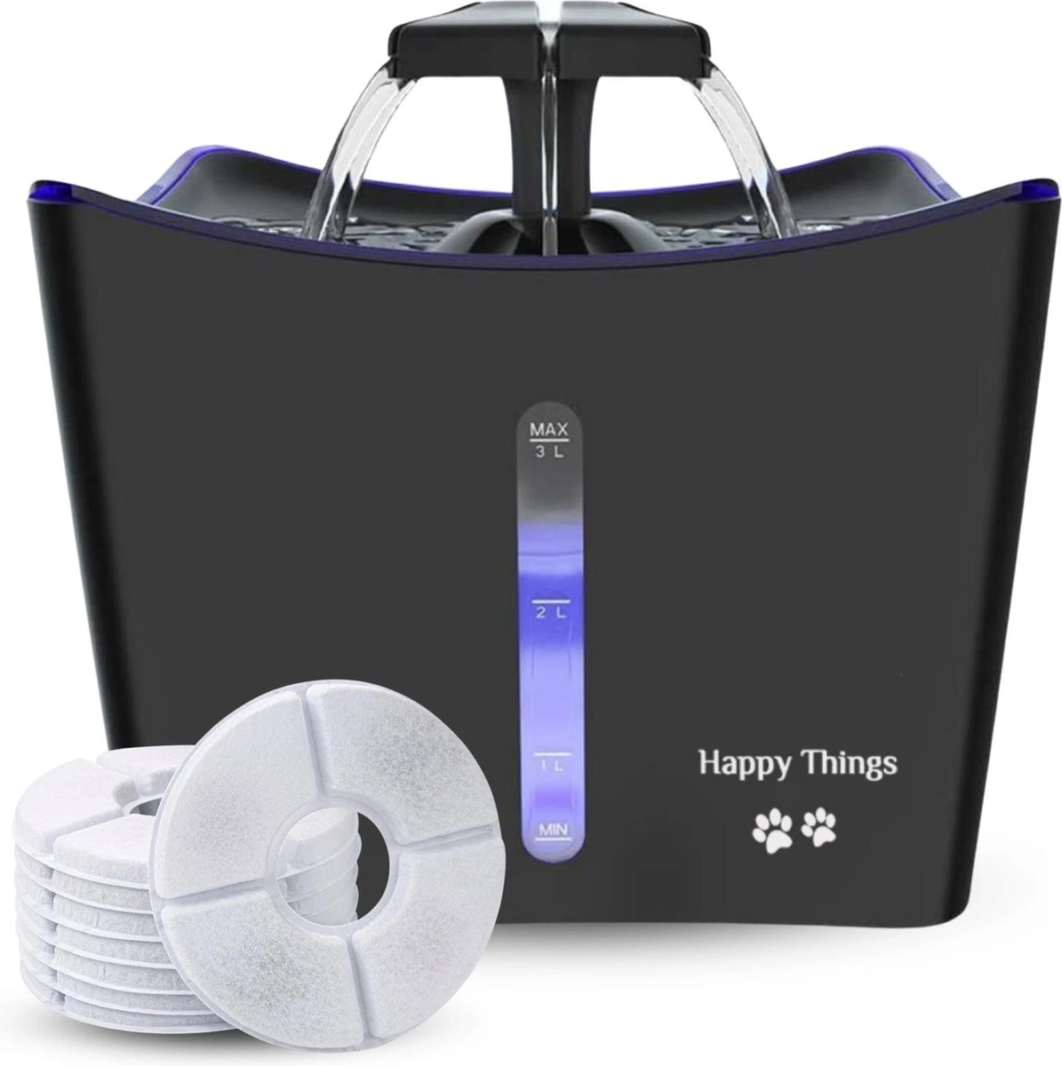 Happy Things® Drinkfontein Kat En Hond XL LED Kattenfontein – 100% Geruisloos En 100% Kwaliteit – Waterfontein Kat – Verkoeling Hond/Kat – Dieren Drinkbakken – Waterdispenser 3 Happy Things® Drinkfontein Kat En Hond XL LED Kattenfontein – 100% Geruisloos En 100% Kwaliteit – Waterfontein Kat – Verkoeling Hond/Kat – Dieren Drinkbakken – Waterdispenser