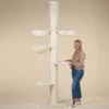 Krabpaal Plafondhoog Voor Grote Katten Maine Coon Tower Plus Crème Beige Van RHRQuality -Kattenvoer Verkoopwinkel 1199x1200