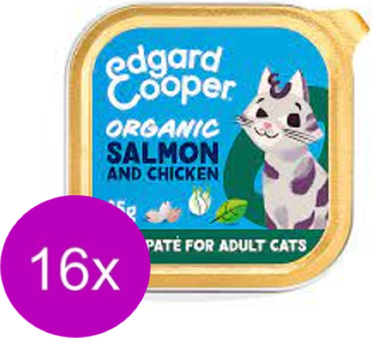 16x Edgard & Cooper Adult Paté Kuipje Organic Chicken & Zalm – Kattenvoer – 85g 2 16x Edgard & Cooper Adult Paté Kuipje Organic Chicken & Zalm – Kattenvoer – 85g