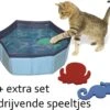 Croci Zwembad Kat Met 2 Drijvende Speeltjes + 2 Extra Drijvende Speeltjes – Ø 30 X 10 Cm