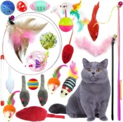 PietyPet Kitty Kattenspeelgoed, Kattenspeelgoed Voor Katten, 18 Stuks