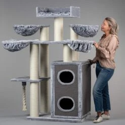 Krabpaal Voor Grote Katten Cat Paradise PLUS Licht Grijs Van RHRQuality