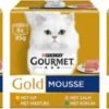 3x Gourmet Gold – Mousse Kip, Zalm & Konijn – Kattenvoer – 8x85g -Kattenvoer Verkoopwinkel 1200x460