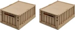 Liewood Kratjes Weston Met Deksel Medium – Oat (set Van 2)