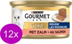 12x Gourmet Gold – Mousse Zalm – Kattenvoer – 85g