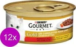 12x Gourmet Gold – Les Cassolettes Rund – Kattenvoer – 85g