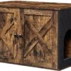 Meubelexpert Kattenhuis Voor Kattenbak – Met Deuren – Vintage – Bruinzwart – PCL002X02 -Kattenvoer Verkoopwinkel 1200x787