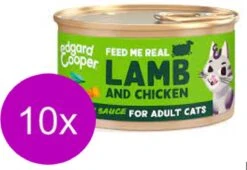 10x Edgard & Cooper Adult Chunks Kip & Lam – Kattenvoer – 85g