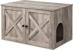 MaxxPet Houten Kattenhuis – Katten Bench – Kattenbed – Katten Hok – 80x53x50cm – Ivory Bruin