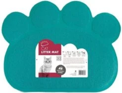 MPETS Paw Toiletry Runner Outlet – For Cat – 60x45cm – Blauw