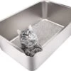 XXL Kattentoilet, Kattenbak Van Roestvrij Staal, Robuust Kattentoilet, Niet Gemakkelijk Te Vervormen, Konijnentoilet, Toilet Voor Groot Haasje En Grote Kat, 60 X 40 X 20 Cm (zilver) 2 XXL Kattentoilet, Kattenbak Van Roestvrij Staal, Robuust Kattentoilet, Niet Gemakkelijk Te Vervormen, Konijnentoilet, Toilet Voor Groot Haasje En Grote Kat, 60 X 40 X 20 Cm (zilver) -Kattenvoer Verkoopwinkel 1200x924 1