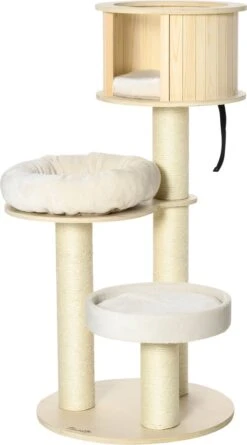 PawHut Kratzbaum Mit Drei Ebenen D30-414V01