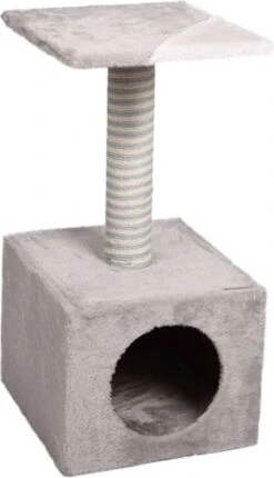FLAMINGO Kattenkrabpaal Cary 30x30x61 Cm Grijs