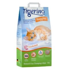 Tigerino Nuggies Kattenbakvulling – Fresh – Dubbelpak: 2 X 14 L