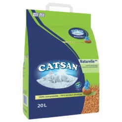 2x 20L Naturelle Plus Catsan Kattenbakvulling Houtsnippers