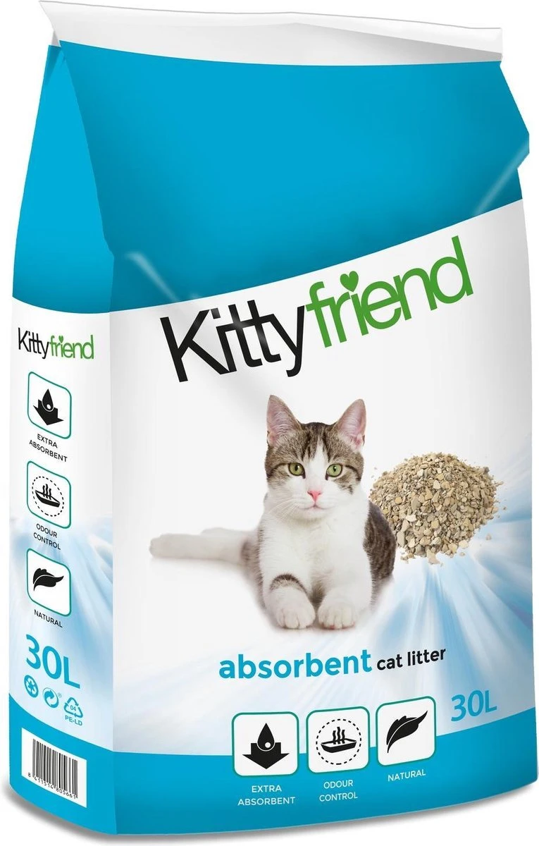 Kitty Friend Kattenbakvulling Absorbent 30 L 2 Kitty Friend Kattenbakvulling Absorbent 30 L