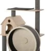 PawHut Kattenboom Met Loopwiel Krabpaal Met 4 Verdiepingen Kattenhuis Met Sisalpalen Massief Hout D30-303 -Kattenvoer Verkoopwinkel 787x1200