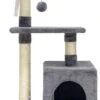 Stijlvolle Kattenkrabpaal Poppy – Grijs – Afmetingen: 50 X 30 X 80 Cm -Kattenvoer Verkoopwinkel 795x1200