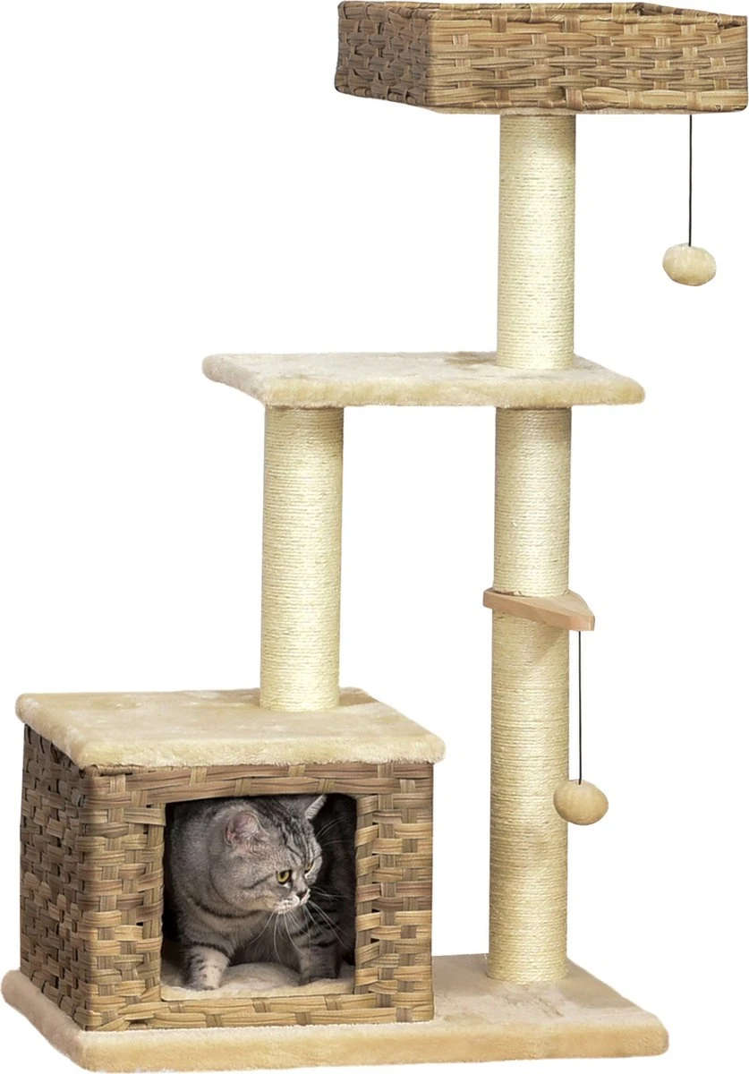 Medina Albee Rips Kattenboom Krab Pos – Bruin, Beige – Gefabriceerd Hout, Pluche, Sisal – 23,62 Cm X 15,74 Cm X 42,91 Cm 3 Medina Albee Rips Kattenboom Krab Pos – Bruin, Beige – Gefabriceerd Hout, Pluche, Sisal – 23,62 Cm X 15,74 Cm X 42,91 Cm