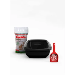 Peewee Startpakket Ecogranda – Kattenbak – 68.5 X 51 X 36 Cm 3 Kg Zwart Zwart