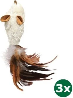 Kong Kat Catnip Feather Muis 3x 5×2,5×16,5 Cm