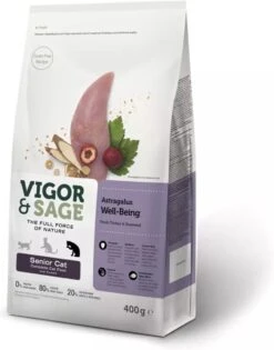 8x Vigor & Sage Kattenvoer Senior Well-Being Astragalus 400 Gr