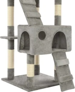 VidaXL Kattenkrabpaal Met Sisal Krabpalen 170 Cm Grijs