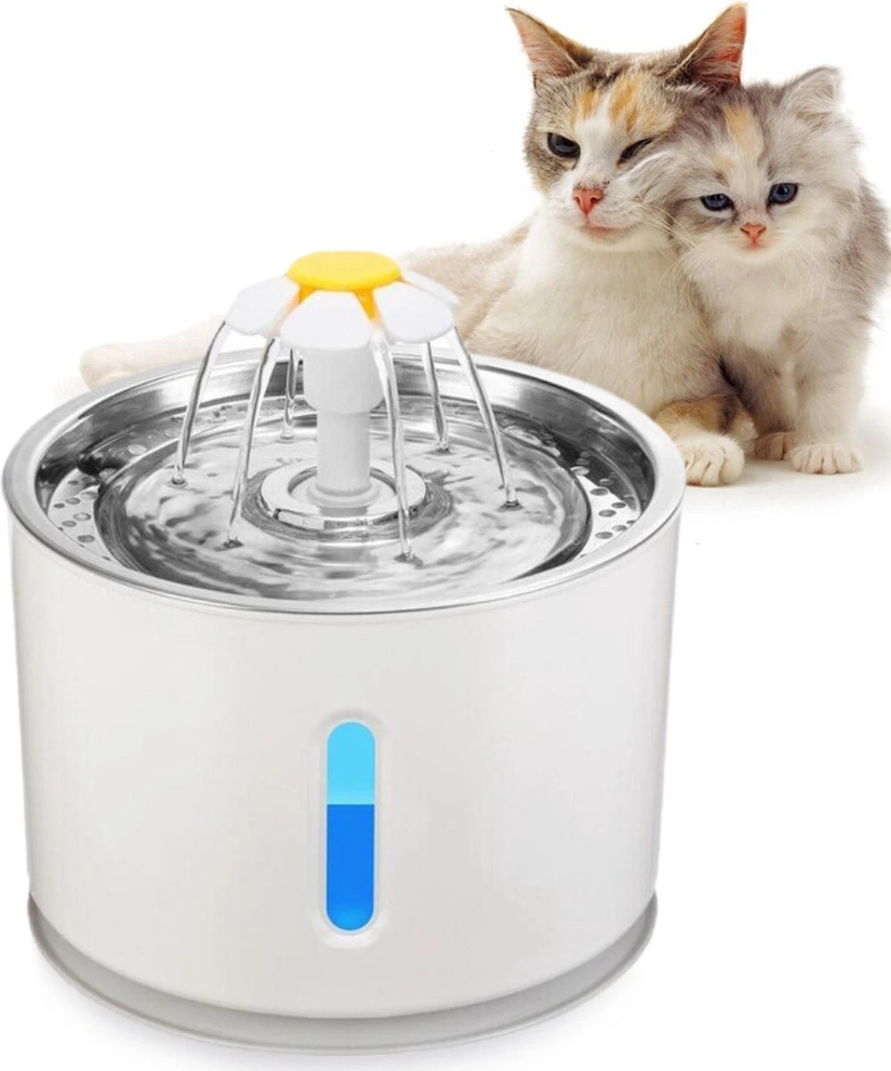 Arvona Drinkfontein – Drinkfontein Voor Katten En Honden – Led Verlichting – Waterfontein Incl. 1 Gratis Filter – 2.4L – 3 Standen 3 Arvona Drinkfontein – Drinkfontein Voor Katten En Honden – Led Verlichting – Waterfontein Incl. 1 Gratis Filter – 2.4L – 3 Standen
