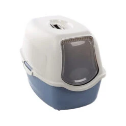 Flamingo Kattenbak Lexie – Blauw / Wit