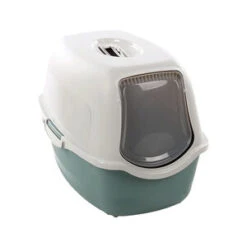 Flamingo Kattenbak Lexie – Groen / Wit